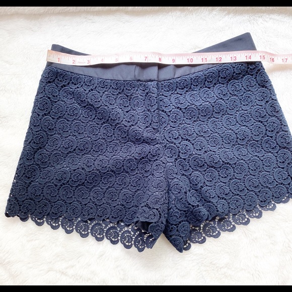 Club Monaco Navy Diaz Lace Shorts - Picture 6 of 8